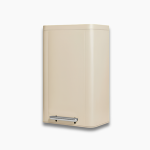 Caraway 45L Rectangular Step Trash Can in Cream