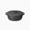 Caraway 8.5 qt Enameled Cast Iron Oval Dutch Oven - Charcoal