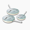 Caraway Fry Pan Trio with Glass Lids - Cream