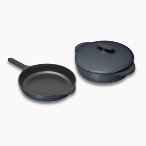 Caraway Cast Iron Skillet & Braiser Duo