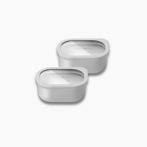 Caraway Dash Containers in Gray (Set of 2)