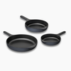 Caraway Enameled Cast Iron Skillet Trio - Midnight Blue