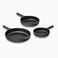 Caraway Enameled Cast Iron Skillet Trio
