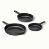 Caraway Enameled Cast Iron Skillet Trio - Charcoal