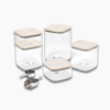 Caraway Glass Airtight Container Set - Cream