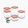 Caraway Glass Airtight Container Set - Perracotta