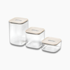 Caraway Glass Airtight Container Trio - Cream