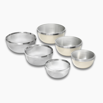 Caraway Mixing Bowl & Strainer Set