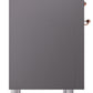 ILVE Nostalgie II 36" Induction Range with Element Stove and Electric Oven in Matte Graphite with Copper Trim, UPI366NMPMGP