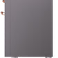 ILVE Nostalgie II 36" Induction Range with Element Stove and Electric Oven in Matte Graphite with Copper Trim, UPI366NMPMGP