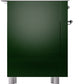 ILVE Nostalgie II 36" Induction Range with Element Stove and Electric Oven in Emerald Green with Chrome Trim, UPI366NMPEGC