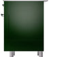 ILVE Nostalgie II 36" Induction Range with Element Stove and Electric Oven in Emerald Green with Chrome Trim, UPI366NMPEGC