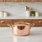 Mauviel 1830 M'Heritage M'150 B Copper Stewpan With Lid, Brass Handles