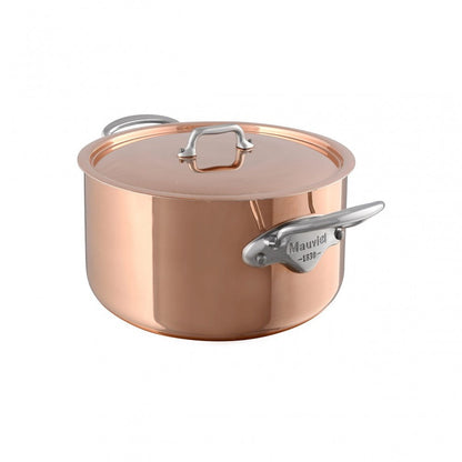 Mauviel 1830 M'3 S Copper Stewpan With Lid, Cast Stainless Steel Handles, 6.3-Qt