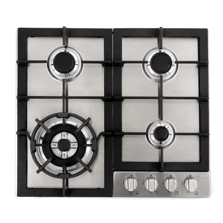 Cosmo 24" Gas Cooktop in Stainless Steel with 4 Sealed Burners, COS-640STX-E