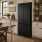 Cosmo Vista Collection 36-Inch Counter-Depth 3-Door French Door Refrigerator, 27.4 cu. ft. with Internal Water Dispenser and Ice Maker, Matte Black, COS-RFFV283RBK