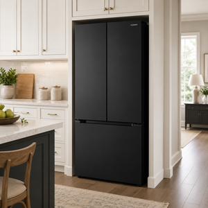 Cosmo Vista Collection 36-Inch Counter-Depth 3-Door French Door Refrigerator, 27.4 cu. ft. with Internal Water Dispenser and Ice Maker, Matte Black, COS-RFFV283RBK
