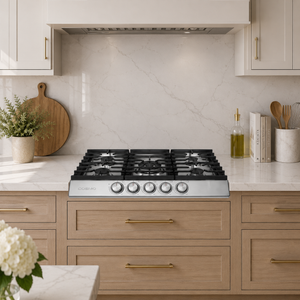 Cosmo Haven Collection 30-Inch Drop-In Gas Cooktop with 5 Sealed Burners, Cast Iron Grates, Stainless Steel, COS-CTGH305SS