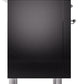 ILVE Nostalgie II 36" Dual Fuel Natural Gas Range in Glossy Black with Chrome Trim, UP36FNMPBKC