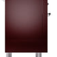 ILVE Nostalgie II 36" Dual Fuel Natural Gas Range in Burgundy with Chrome Trim, UP36FNMPBUC