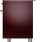 ILVE Nostalgie II 36" Dual Fuel Natural Gas Range in Burgundy with Chrome Trim, UP36FNMPBUC