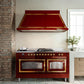 ILVE Nostalgie II 60" Dual Fuel Propane Gas Range in Stainless Steel with Bronze Trim, UP60FSNMPSSBLP
