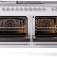 ILVE Nostalgie II 60" Dual Fuel Natural Gas Range in White with Chrome Trim, UP60FSNMPWHC