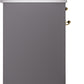 ILVE Nostalgie II 30" Dual Fuel Natural Gas Range in Matte Graphite with Brass Trim, UP30NMPMGG