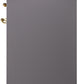 ILVE Nostalgie II 30" Dual Fuel Natural Gas Range in Matte Graphite with Brass Trim, UP30NMPMGG