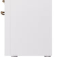 ILVE Nostalgie II 36" Induction Range with Element Stove and Electric Oven in White with Bronze Trim, UPI366NMPWHB