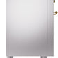 ILVE Nostalgie II 36" Dual Fuel Propane Gas Range in Stainless Steel with Brass Trim, UP36FNMPSSGLP