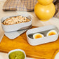 Caraway Dash and Dot Containers in Gray (Set of 6)