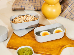 Caraway Dash Containers in Gray (Set of 2)