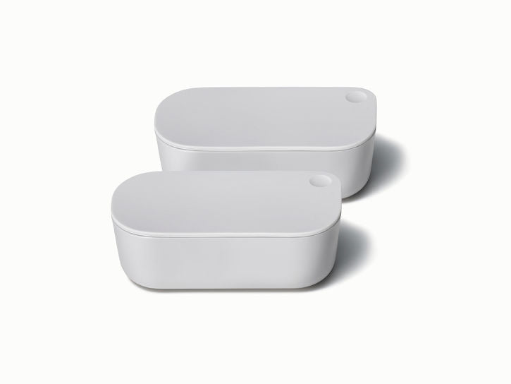 Caraway Dash Containers in Gray (Set of 2)