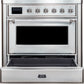 ILVE Majestic II 36" Induction Range with Element Stove and Electric Oven in Stainless Steel with Chrome Trim, UMI09NS3SSC