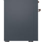 ILVE Nostalgie II 36" Dual Fuel Natural Gas Range in Blue Grey with Copper Trim, UP36FNMPBGP