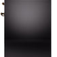 ILVE Nostalgie II 30" Dual Fuel Natural Gas Range in Black with Bronze Trim, UP30NMPBKB