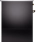ILVE Nostalgie II 30" Dual Fuel Natural Gas Range in Black with Bronze Trim, UP30NMPBKB
