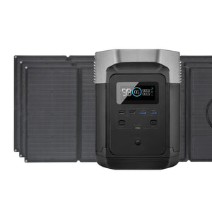 EcoFlow Package - DELTA 1300 Portable Power Station (1260Wh) and 3 x Portable Solar Panel (160W)