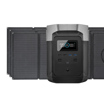 EcoFlow Package - DELTA 1300 Portable Power Station (1260Wh) and 3 x Portable Solar Panel (160W)