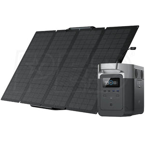 EcoFlow Package - DELTA 1000 Portable Power Station (1008Wh) and 1 x Portable Solar Panel (160W)
