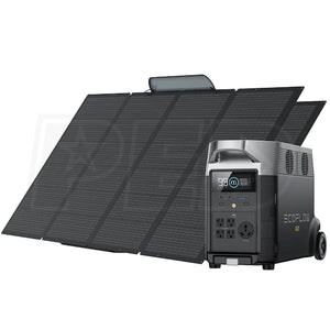 EcoFlow Package - DELTA Pro Portable Power Station (3600Wh) and 2 x Portable Solar Panel (400W)