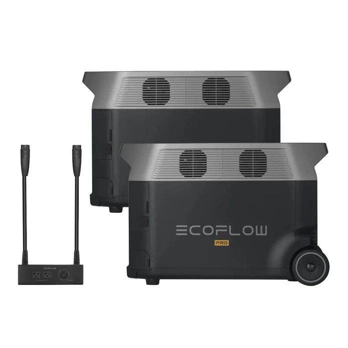 EcoFlow Package - 2 x DELTA Pro Portable Power Station (3600Wh) and Double Voltage Hub