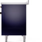 ILVE Nostalgie II 48" Induction Range with Element Stove and Electric Oven in Blue with Bronze Trim, UPI486NMPMBB