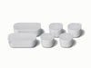 Caraway Dash and Dot Containers in Gray (Set of 6)