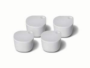 Caraway Dot Containers in Gray (Set of 4)