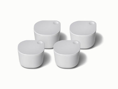 Caraway Dot Containers in Gray (Set of 4)