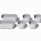 Caraway Dash and Dot Containers in Gray (Set of 6)