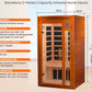 Dynamic Barcelona Low EMF Indoor Infrared Sauna in Canadian Hemlock (1-Person Capacity)
