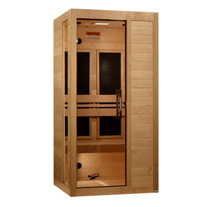 Dynamic Veneto Low EMF Indoor Infrared Sauna in Canadian Hemlock (1-Person Capacity)